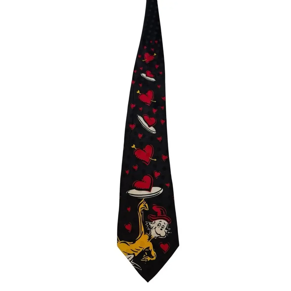 Dr Seuss Green Eggs And Ham Sam I Am Hearts Valentine Novelty Cartoon Necktie